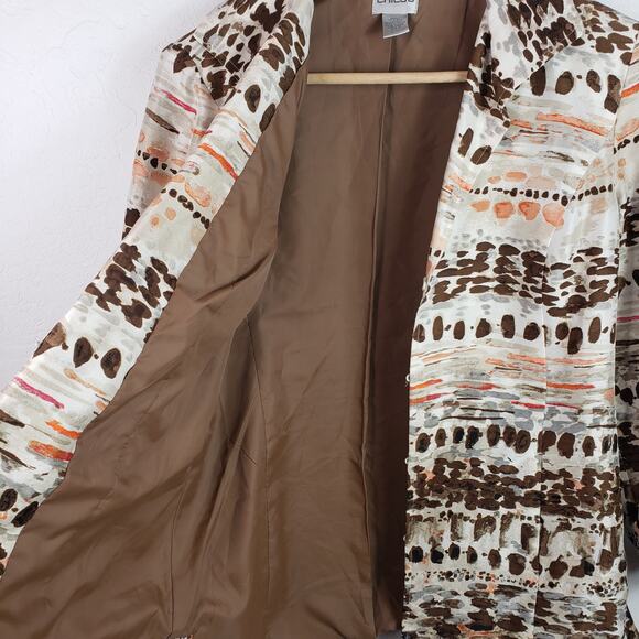 Chico's 100% Silk Blazer Size S Small - Picture 5 of 6